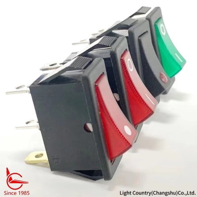 Хорошее качество переключателя R4 с красным светом 33 * 15 мм 16A 250V UL VDE