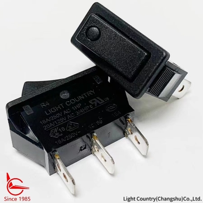Taiwan Light Country R4 Black ON OFF Rocker Switch 33*15 мм 16А 250В